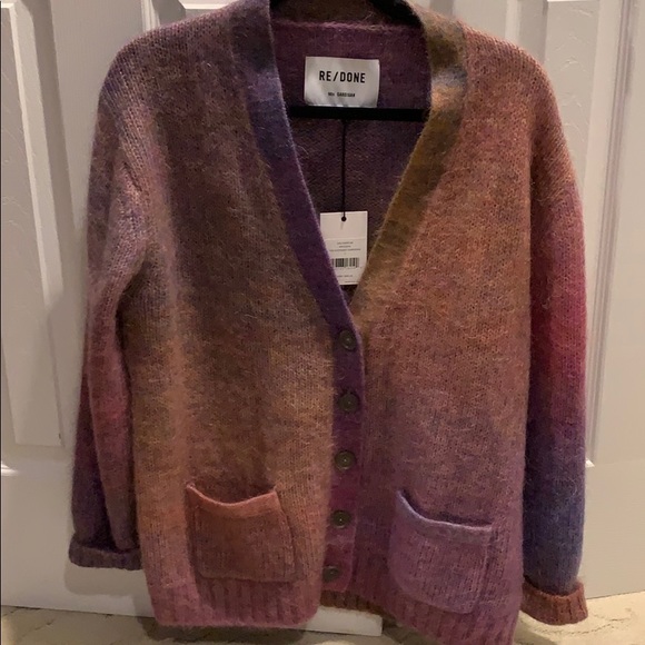 Nwt Redone Space Dyed Cardigan 